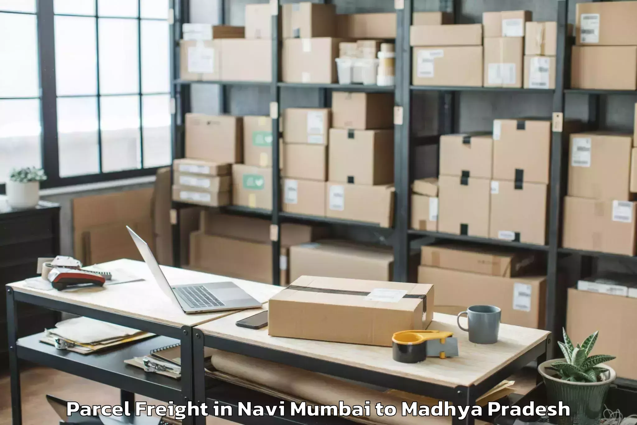 Discover Navi Mumbai to Mandsaur Parcel Freight